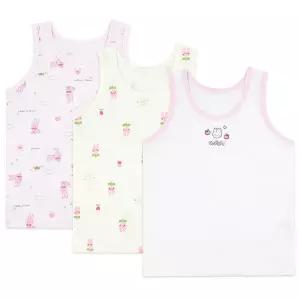 바풀 MK SS68-07 아동런닝 3매입 여아 순면 속옷 유아 아동 주니어 런닝 메리야스