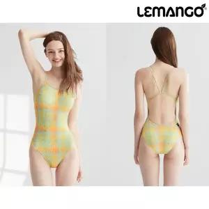 [르망고] 5673 아르모니에 체크 브이 숄더백 여성 원피스 수영복