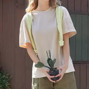 몽벨 여성 슬리브 포켓 반팔 티셔츠 [BEIGE]