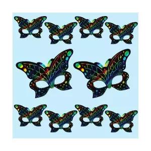 10개 배송료X 나비 가면 스크레치 페이퍼 봄 만들기 아트