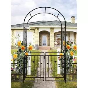 유럽풍 단철 아치 대문 전원주택 꾸미기 정원문 철제 프레임 울타리 덩쿨 몽땅