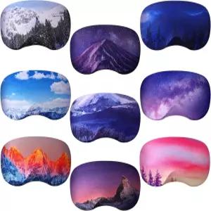 여행용 BBTO 9개 스키 스노보드 고글 커버 슬리브 보호 극세사 케이스 렌즈 스크래치 보관함