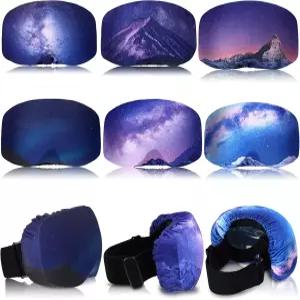 6개의 스키 스노보드 고글 커버 슬리브 극세사 보호 렌즈 스크래치 방진 여행용 에어프레스