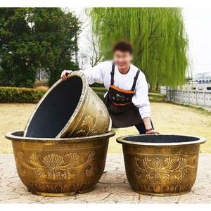 플라스틱 화분 원형 큰화분 화이트 키큰 옥상 연꽃 상자 베란다 특대형플라스틱화분