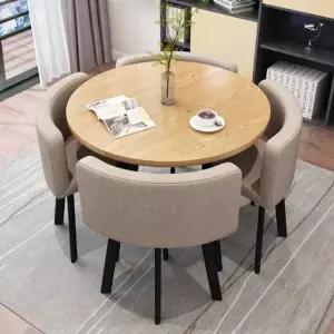 원형 상담실용 테이블과 탁자 세트 다이닝 의자