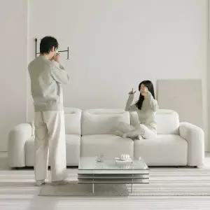 [컴프홈]엠버 패브릭 모션 슬라이드 무빙 리클라이너 생활방수, 이지클린 4인용 쇼파