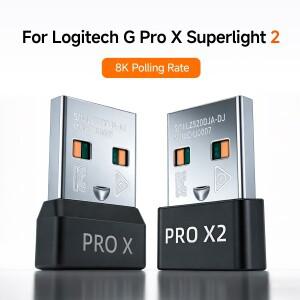 로지텍 GPW G Pro X Superlight 2용 8000Hz USB 수신기 - 마우스 동글 CU0021 신호 어댑터 8K 폴링 레이트