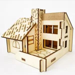 건축물 주택 집 하우스 만들기수업 입체 3D 나무블록 건물 우리집 공작