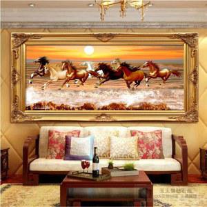 대형 팔마도 보석십자수 말그림 마리 재물운 그림 비즈 명화 행운 소품 집에서