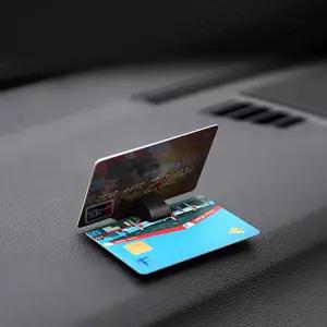 접착식 미니 차량용 명함 꽂이 카드 홀더 차량 수납 자동차 전기차 통행권 거치대 신분증 사진 메모 고정