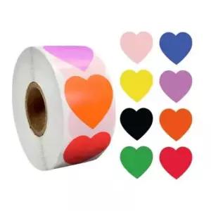 어린이집답례품 8색 하트 스티커 대용량 다꾸 구디백 풍수 500매