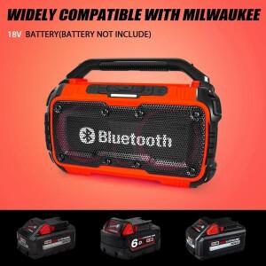 밀워키 18V 배터리 블루투스 스피커 폰 홀더 포함 작업 현장 홈 파티 야외