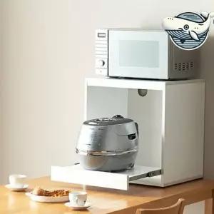 밥솥 수납장 주방 가전 정리대 전자 레인지 선반 수납 슬라이딩 책상용 선반장 조리대 선반형 테이블
