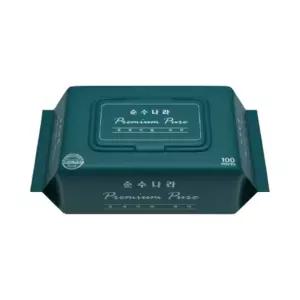 순수나라 프리미엄 물티슈 (100매) 휴대용 티슈 화장지 휴지 1BOX20개입