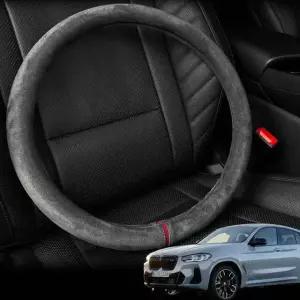핸들커버 BMW X4 원단 자동차 스웨이드 카바 겨울 자동차 스티어링휠 커버 순정 BMW 예쁜 품 핸들