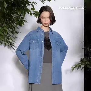 칼라거펠트 데님 셔츠자켓