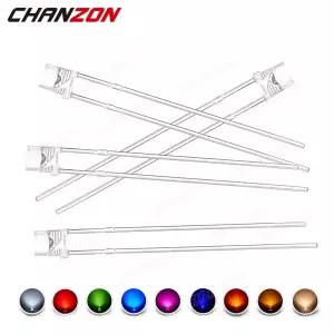 발광다이오드 고휘도 100pcs 3mm LED 다이오드 플랫 탑 화이트 레드 그린 블루 UV 퍼플 옐로우 오렌지 핑크