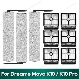 콤푸레샤 부품 바닥 스크러버 롤러 브러시 헤파 필터 예비 Dreame Mova K10 / 프로 Trouver 액세서리 호환