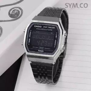 카시오 ABL-100WEGG-1B 빈티지 차콜 사각 블루투스 남자 메탈 시계 d5