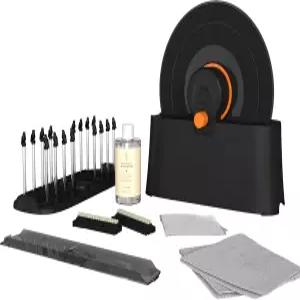 HumminGuru EZ 레코드 세탁기 간편한 스핀 및 수밀 라벨 클램프가 장착된 수동 비닐 청소기 부드러운 염소