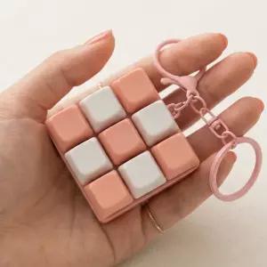 무지개 파스텔 키캡 키링 9구 청축 클릭커 딸깍이