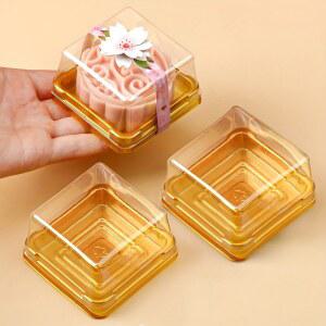 화과자 케이스 사각 원형 검정 포장 용기 답례품 100개입 스티커