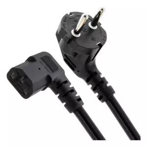 두꺼운 16A 파워 케이블 5M ㄱ자 우측 꺾임 전기 코드 접지 모니터 노트북 어댑 안전한 플러그 아답전원 코