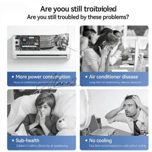 110V 휴대용 에어컨 리모컨 터치 데스크탑 (야외 캠핑, 자동차, 주방용)