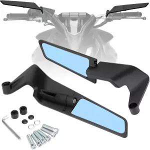 LKV 모터사이클 미러 야마하 MT07 가와사키 Z400 Z650 Z900 Z1000 듀크 390 790 1290용 범용 10MM 스텔스