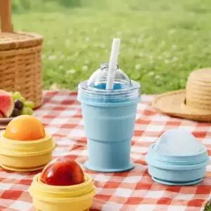 아이스볼메이커 하이볼 원형 얼음 틀 접이식 실리콘 텀블러 가벼운