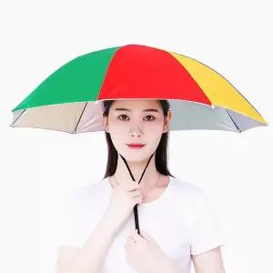 머리우산 모자형 우산 머리 쓰는 우산 밴드 우산형 일체형
