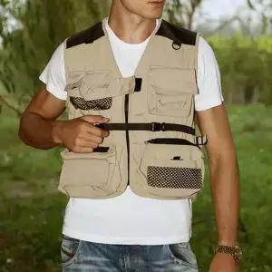 [셀러에이드]여름 작업복 매쉬 낚시조끼 아웃도어 경량 레저활동용 레저조끼