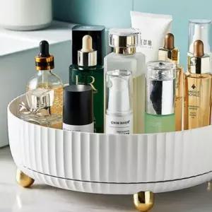 주방 냉장고 양념통 회전 트레이 선반 수납 정리대