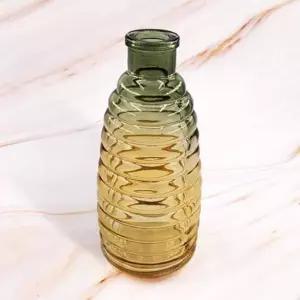 가로스트라이프 화병 인테리어 꽃병 투톤 글라스 소품