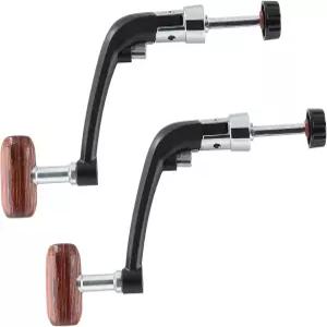 지오제르미 2개 낚시 릴 파워 핸들 회전 노브 스테인리스 스틸 방적 교체 그립 부품용 소형 사이즈