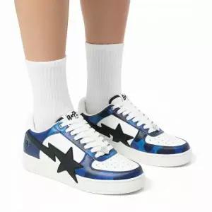 베이프 A BATHING APE 베이프 스타 OS #1 M1 블루 001FWL301308M 스니커즈