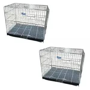 [채널펫]강아지 고급 사각 철장 대형 2P 반려견 배변판 울타리-WD46CF6