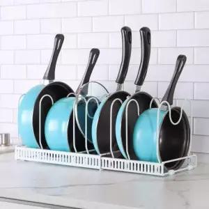 거치대 후라이펜 냄비 주방 정리 수납 보관 사이즈조절