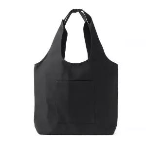 여성 보부상 숄더백 에코백 무지 캔버스가방 블랙