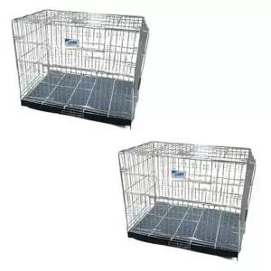 강아지 고급 사각 철장 대형 2P 반려견 배변판 울타리-WD46CF6_