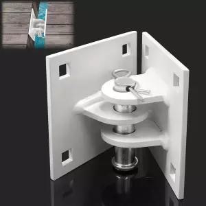 고정형 플로팅 도크 커넥터 금속 브래킷 하드웨어 헤비 듀티 힌지 키트 0.4 홀 포함 방진 코팅 T 스타일