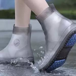 비오는 날 신발 레인 커버 덧신 실리콘 신발 위 장화