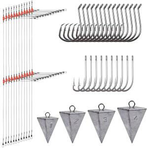JSHANMEI 서핑 낚시 태클 키트 서핑 낚시 리그 더블 하단 리그 하이로우 리그 낚시 리더 리그 부두 낚시 메기 바닥 낚시 해변 낚시 장비