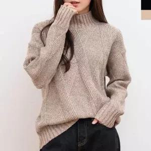 [RIZPICK]면스판 반목 반팔 터틀넥 목티 골지 맨투맨 겨울 티