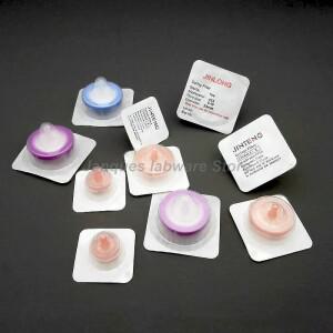 50 개/몫 13/25/33mm 나일론/PES/PTFE 일회용 멸균 주사기 필터 조리개 0.22um/0.45um 멤브레인 니들