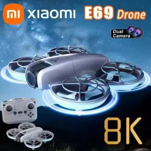 드론 샤오미 E69 HD 듀얼 8K 카메라 항공기 화면 제어 무선 브러시리스 사진 촬영