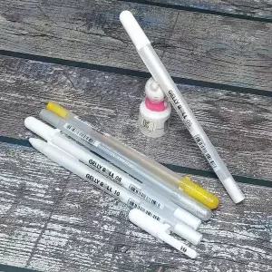 사쿠라 다꾸템 겔리롤 메탈릭 골드/실버/화이트 1자루