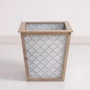 아트박스/플라워트리 엔틱우드패턴 대형화분 32x33cm 조화 인테리어 장식