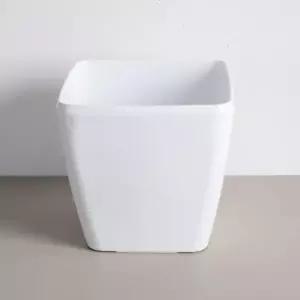 아트박스/플라워트리 화이트아크릴 대형화분 28X25cm 조화 꽃꽂이 인테리어