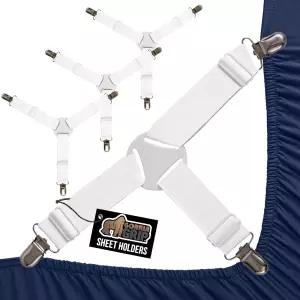 고릴라 그립 특허 출원 중 침대 시트 홀더 금속 클립이 있는 조절 가능한 탄성 패스너 제자리에 고정되는